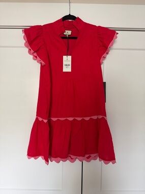 Scallop-Trim Dress
